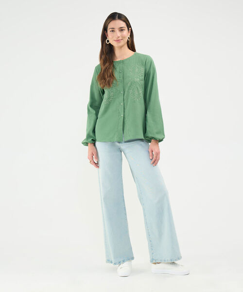 Blusa Bordado Bot&aacute;nico image number null