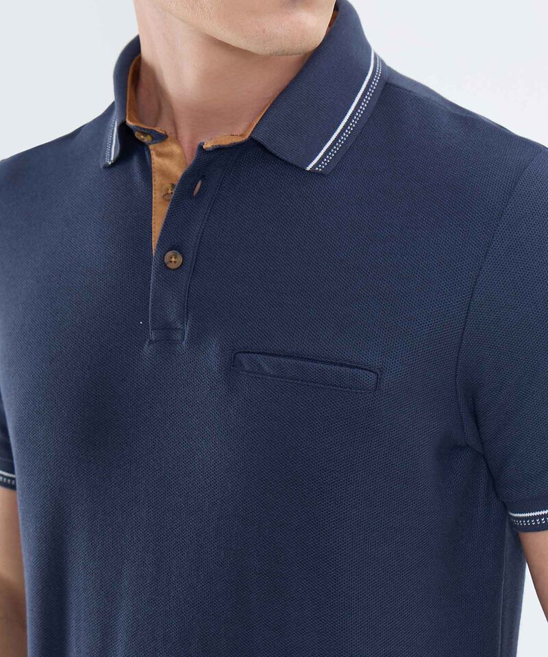 Polo Unicolor Para Hombre