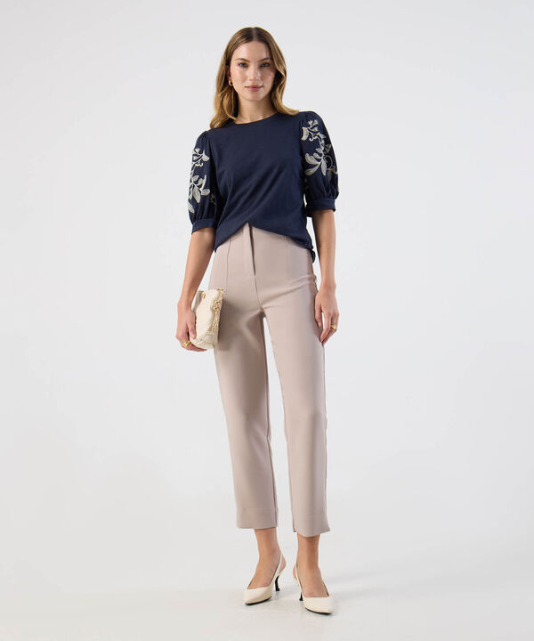Pantal&oacute;n B&aacute;sico Formal Ajuste Tobillero Para Mujer