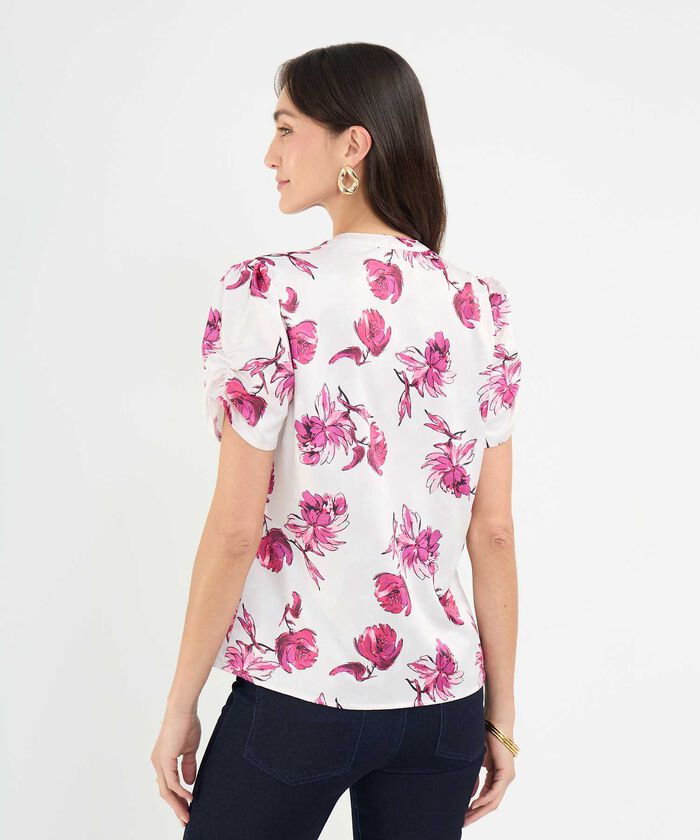 Blusa Estampada Manga Englobada