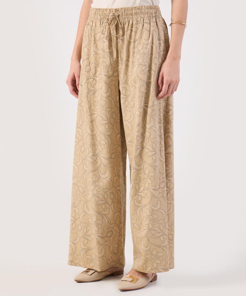 Pantal&oacute;n Fluido Estampado Floral Ancho