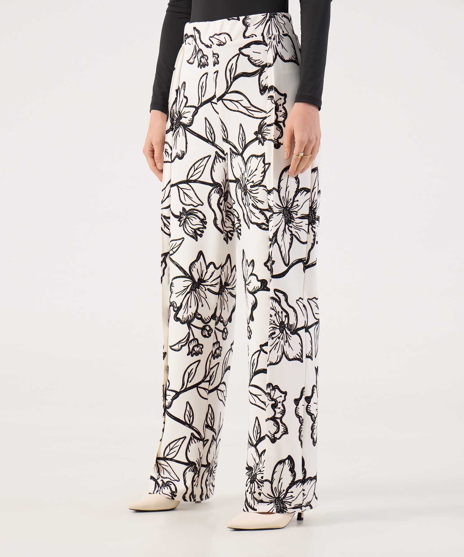 Pantalon Estampado Con Prense