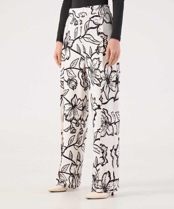 Pantalon Estampado Con Prense image number null
