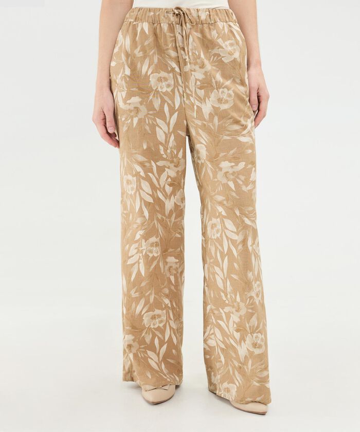 Pantalon En Lino Estampado