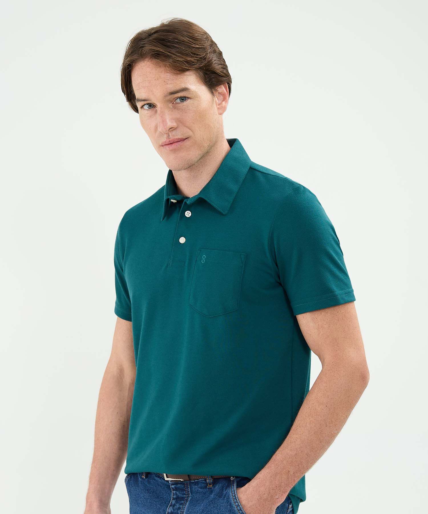 Polo Unicolor Cuello Maquina