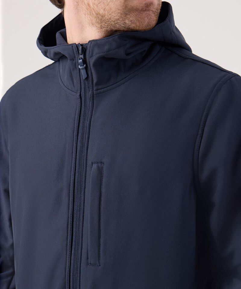 Chaqueta unicolor con bolsillo en frente 