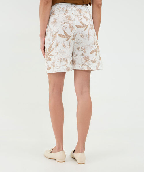 Bermuda Estampada Efecto Lino
