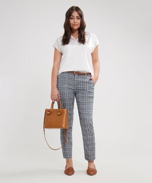 Blusa A Manga Corta Corrida Unicolor En Satin image number null