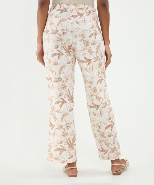 Pantalon Bota Recta En Lino Para Mujer