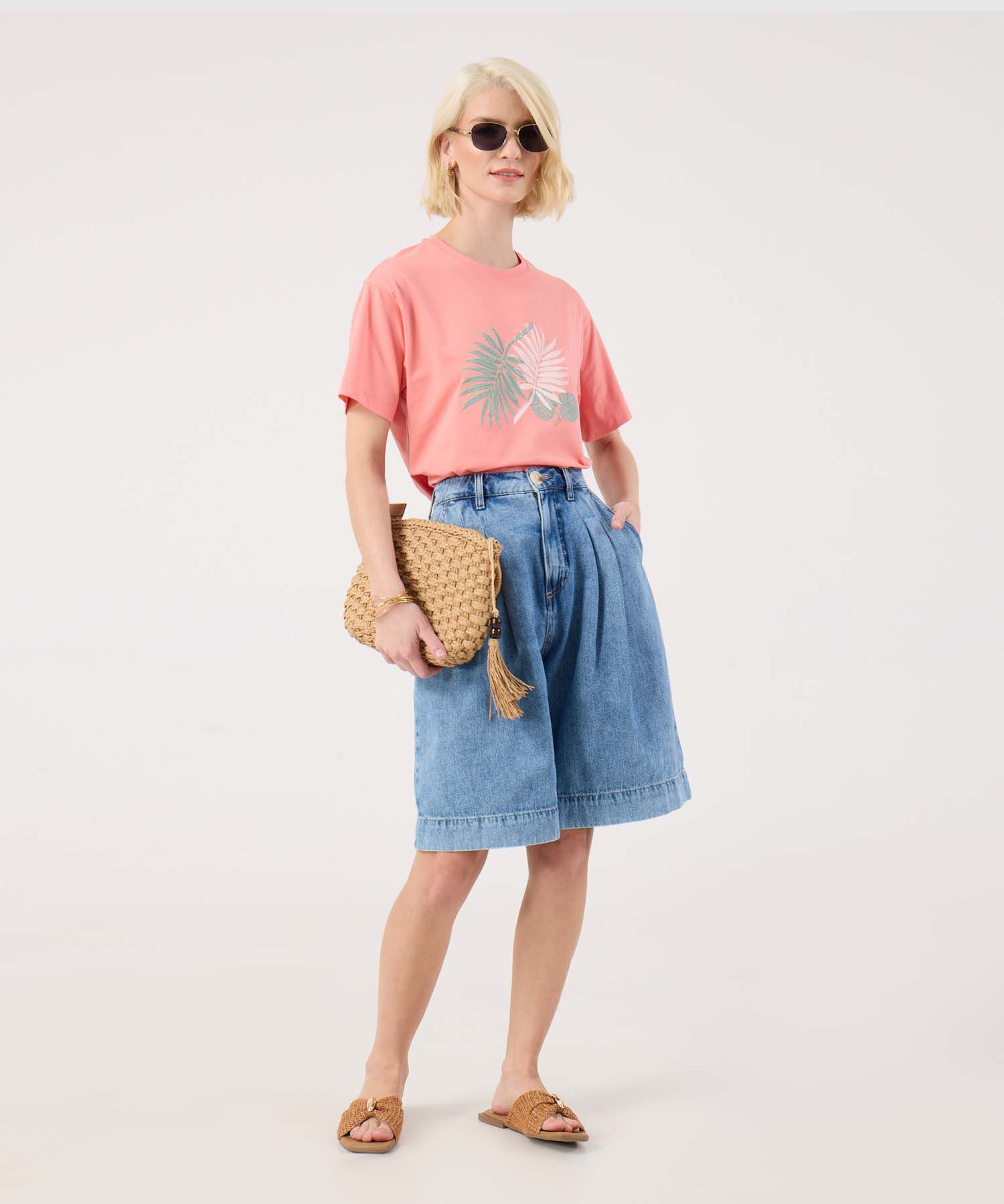 Camiseta Amplia Estampada 