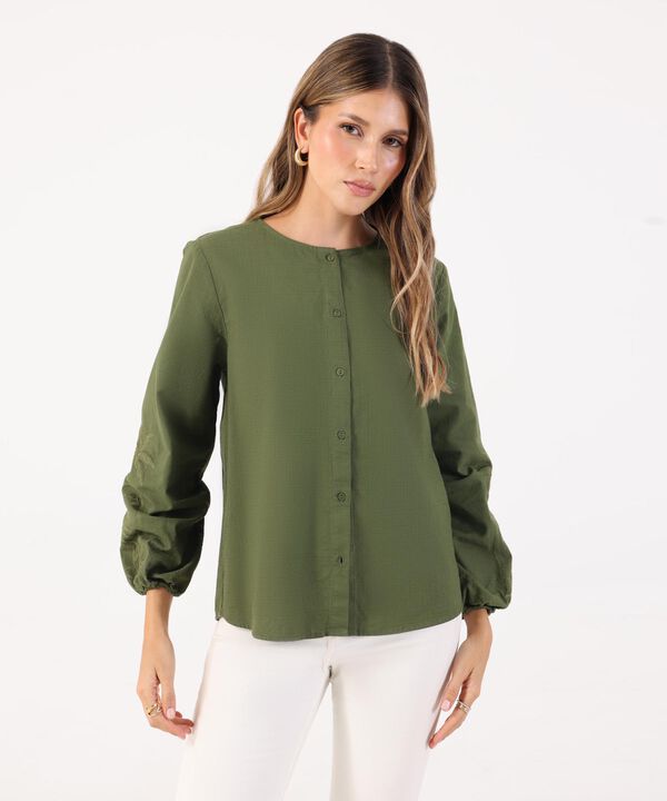 Blusa Cuello Redondo con Bordados para Mujer image number null
