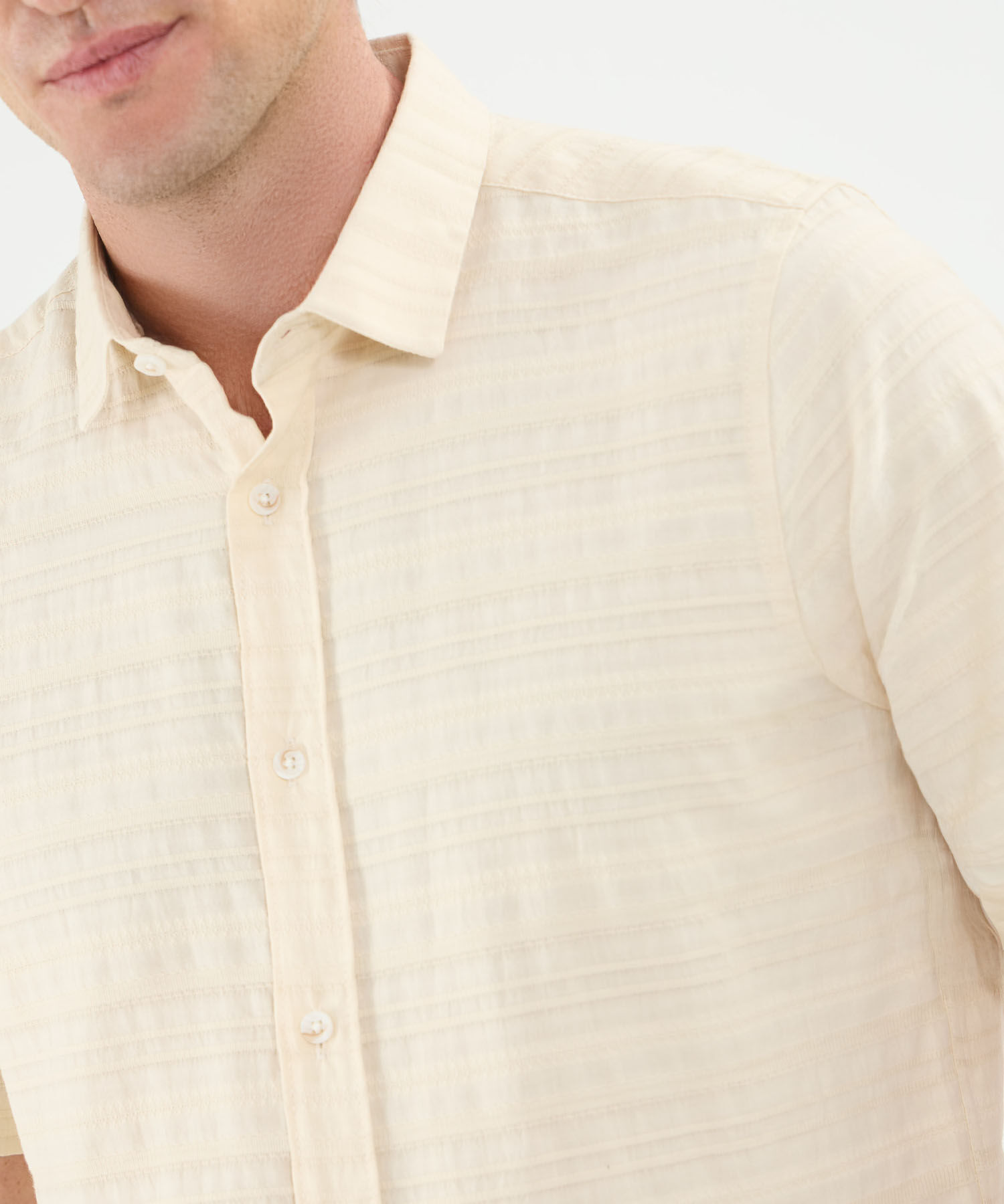 Camisa Manga Corta Con Textura