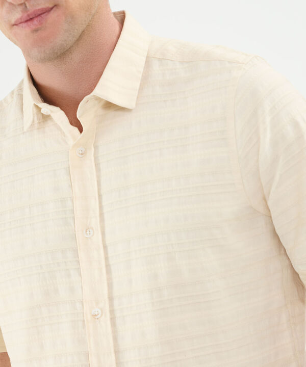 Camisa Manga Corta Con Textura