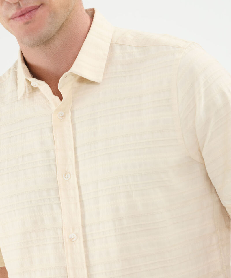 Camisa Manga Corta Con Textura