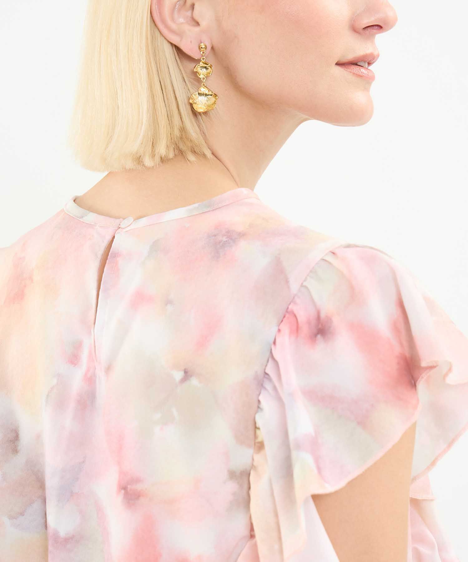 Blusa Estampada con Boleros