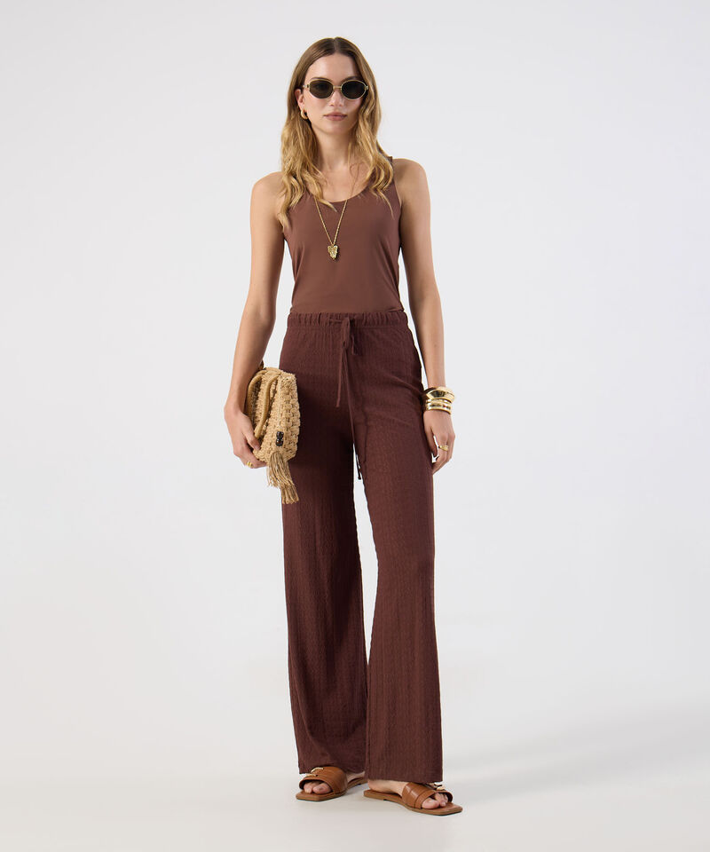 Pantal&oacute;n Tejido Amplio C&oacute;modo Para Mujer