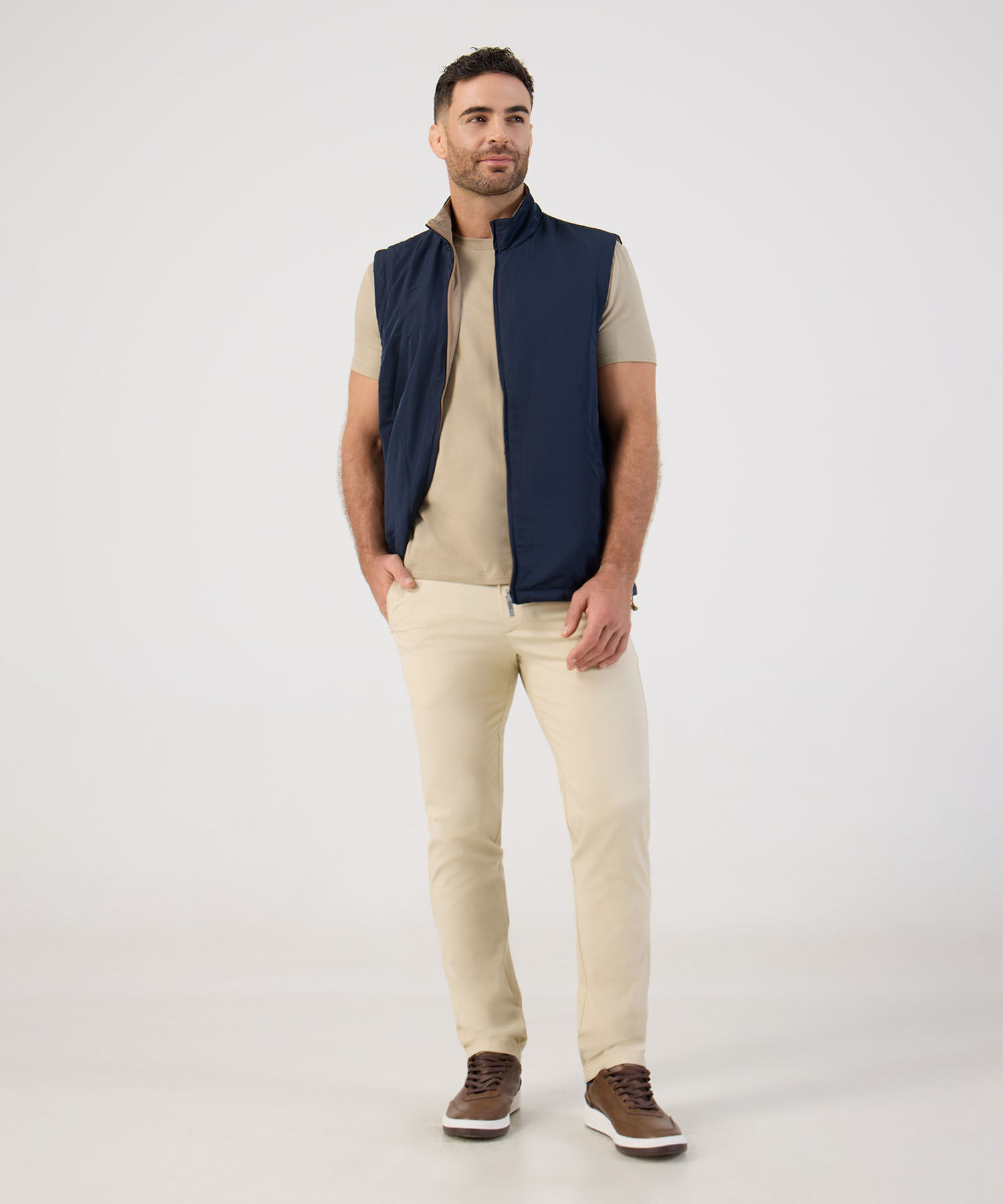 Camiseta B&aacute;sica Cuello Redondo Para Hombre