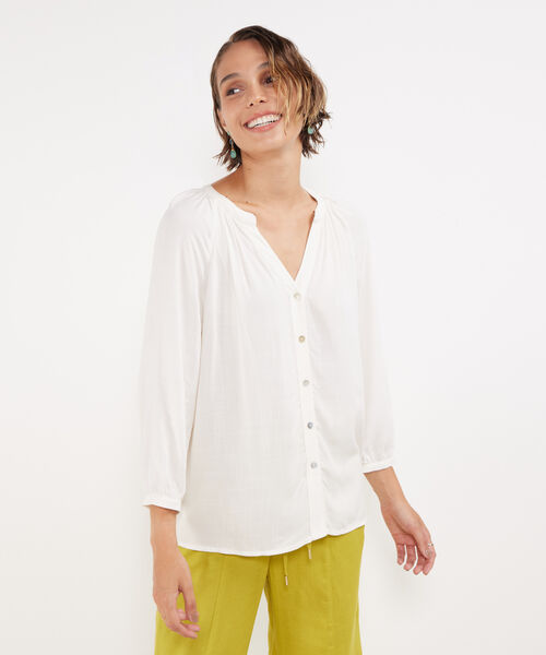 Blusa Manga 3/4 Cuello Neru Unicolor image number null