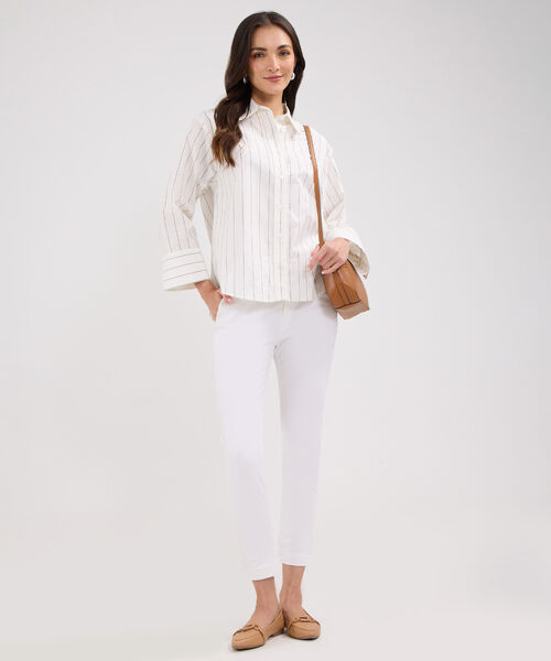 Pantalon Unicolor Chino Con Cinturon image number null