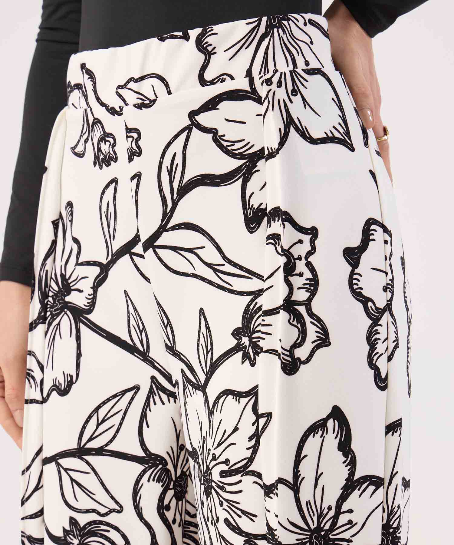 Pantalon Estampado Con Prense