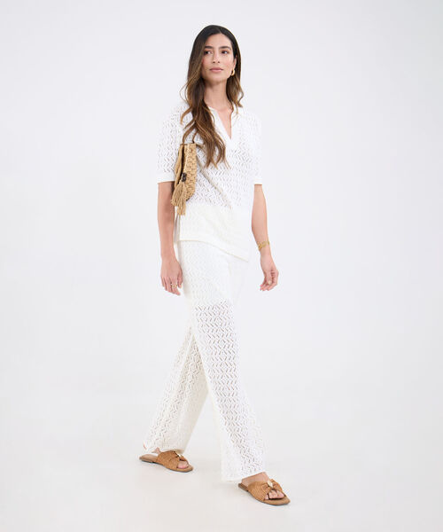 Pantalon Texturizado Unicolor image number null