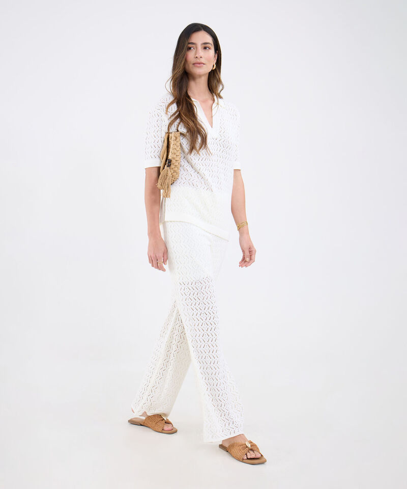 Pantalon Texturizado Unicolor
