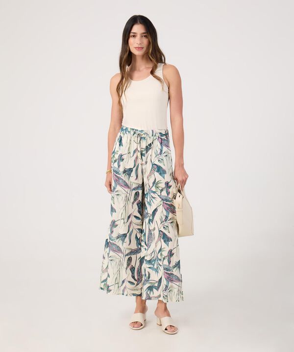 Pantalon estampado amplio 