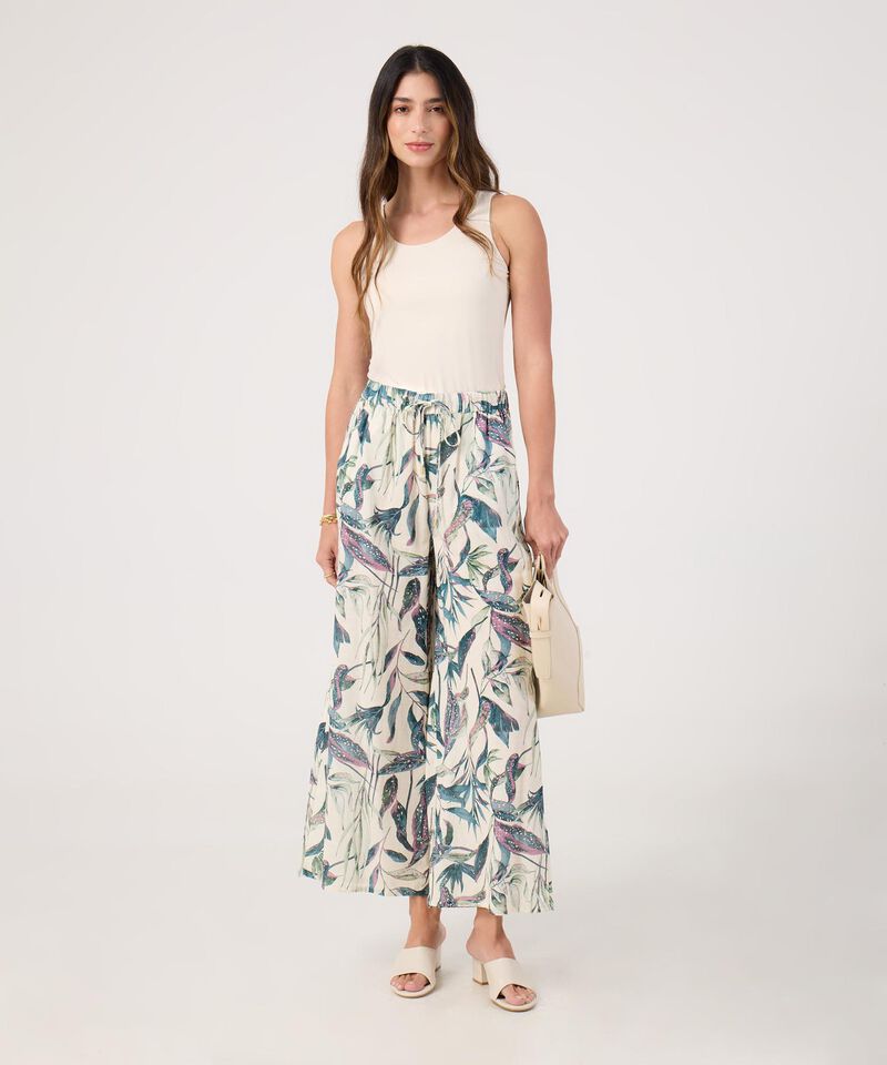 Pantalon estampado amplio 