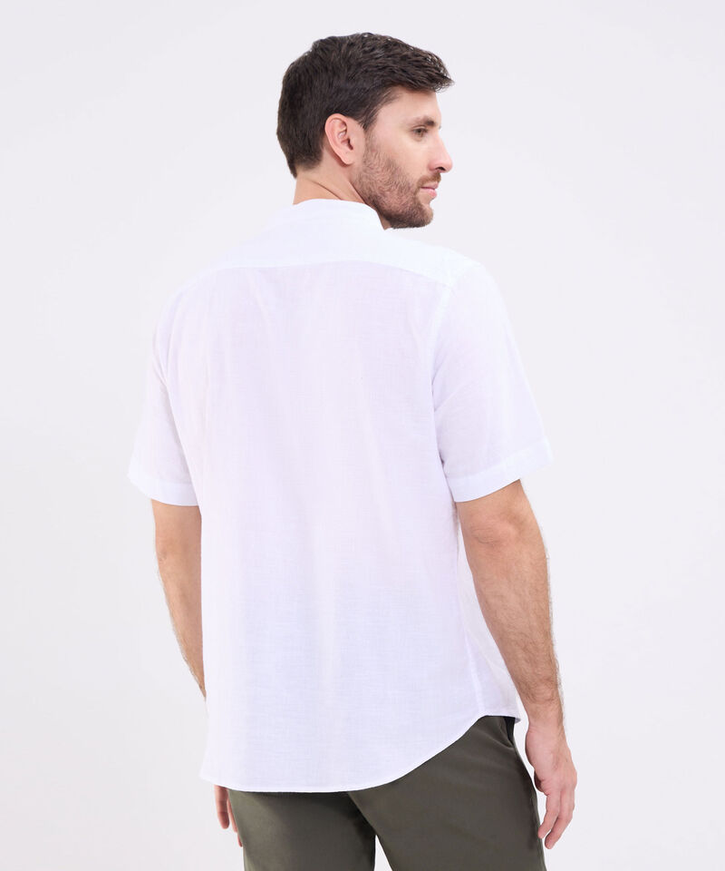 Camisa manga corta unicolor para hombre