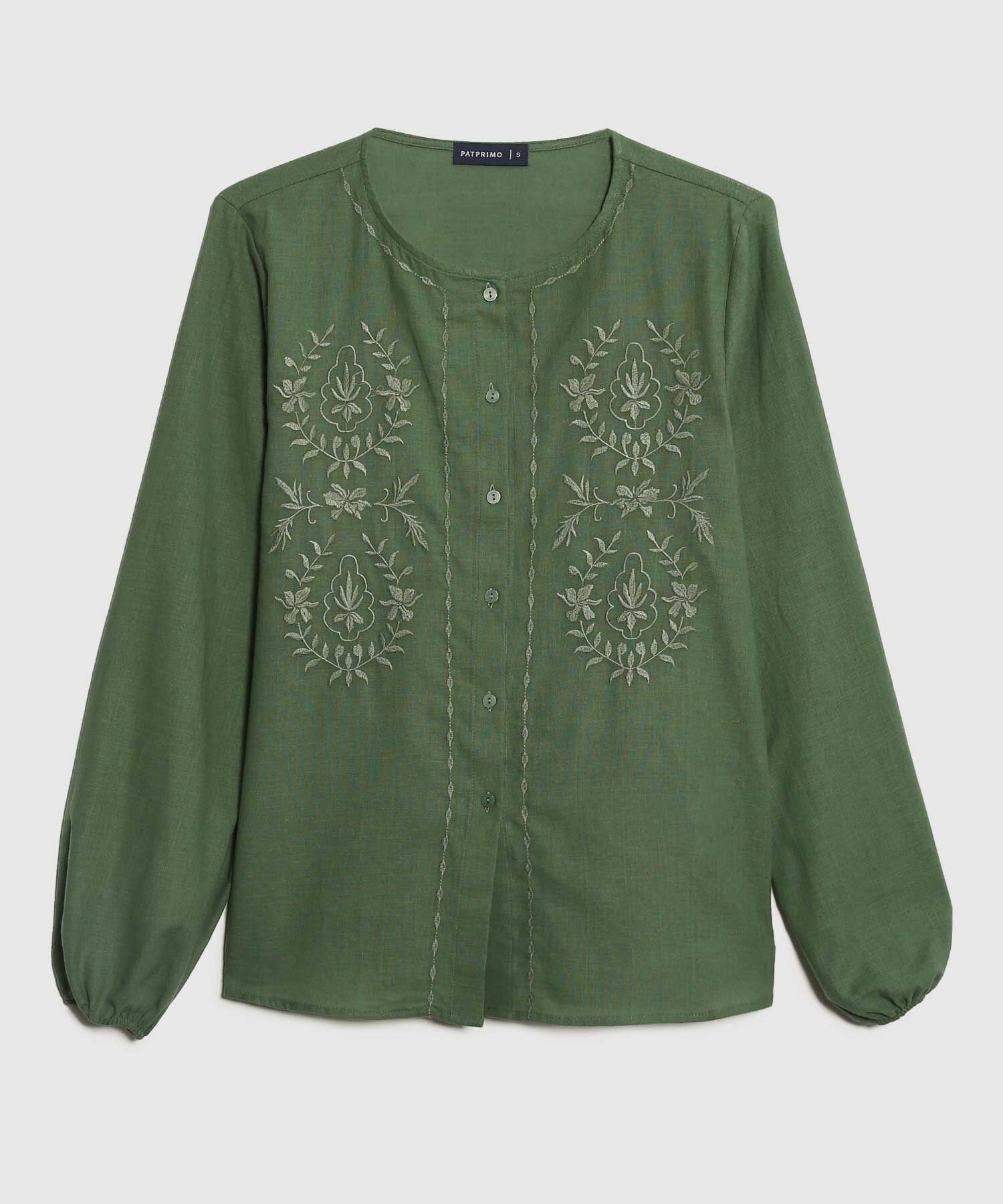 Blusa Bordado Bot&aacute;nico