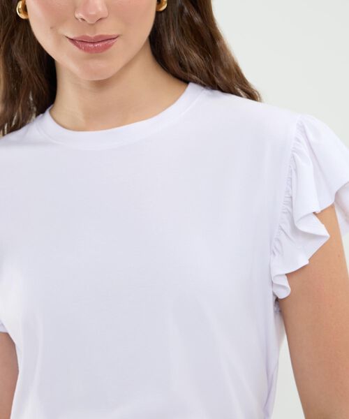 Camiseta Manga Corta Con Boleros Para Mujer image number null