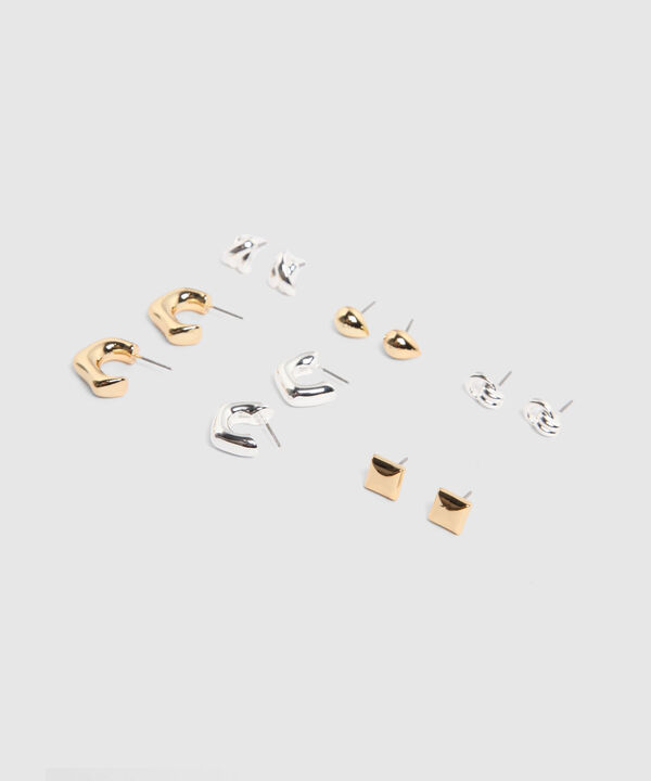 Set X6 Aretes Bicolores 