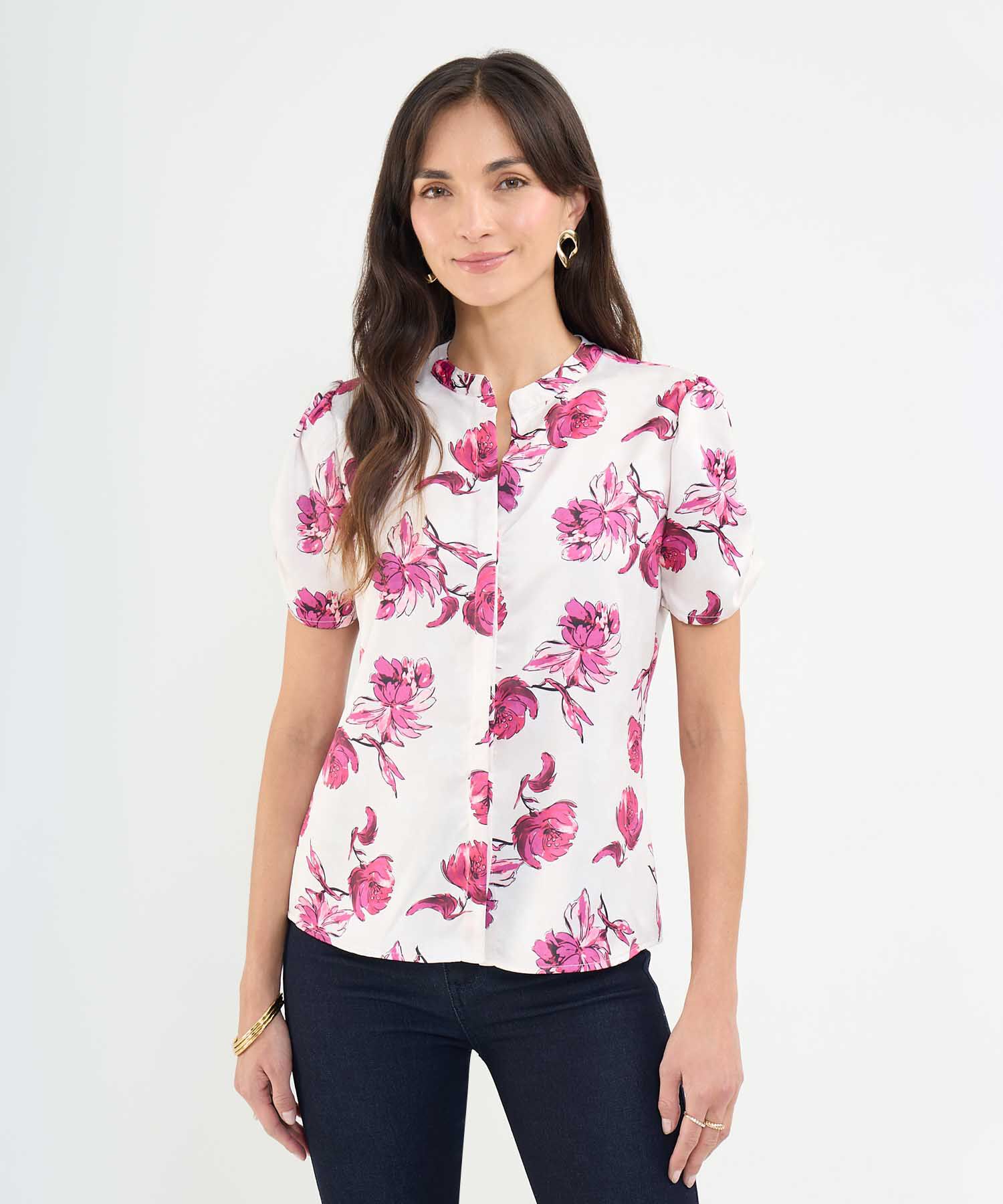 Blusa Estampada Manga Englobada