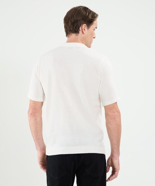 Camiseta Tejida Manga Corta Para Hombre