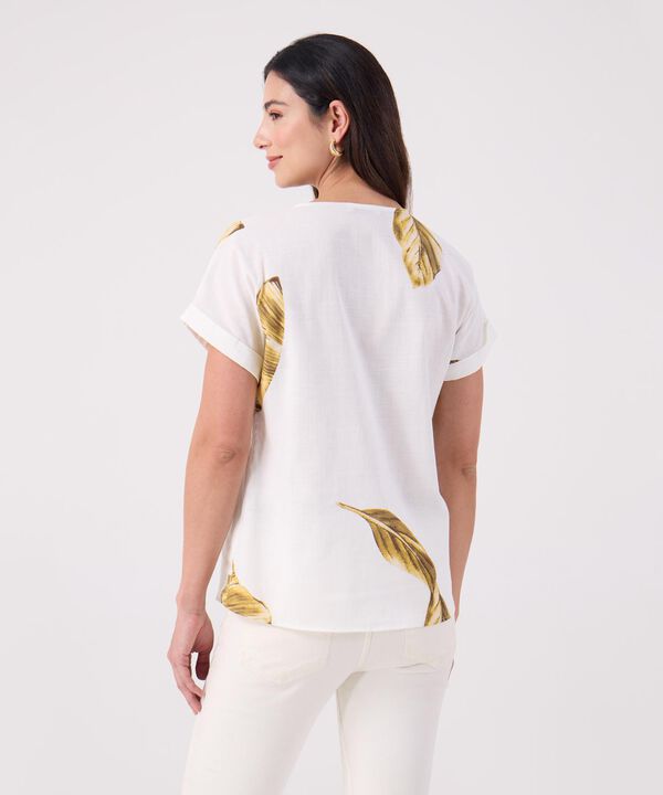 Blusa Estampada Cuello Redondo 