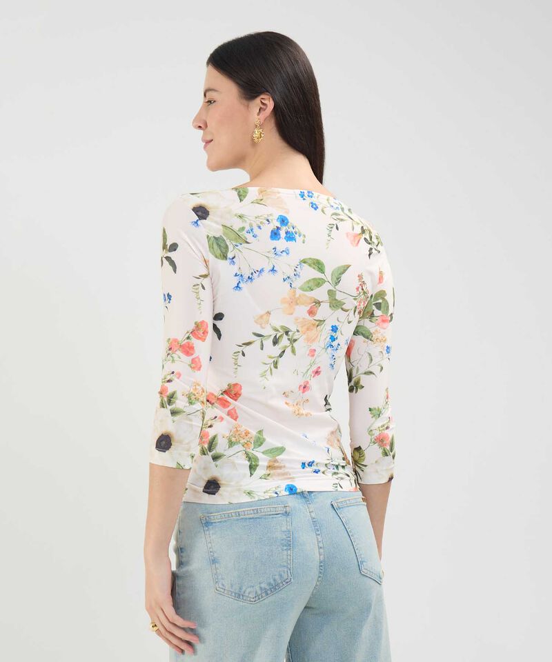 Camiseta Manga &frac34; Estampada