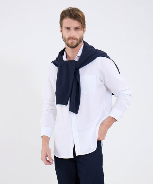 Camisa Unicolor Con Bolsillo