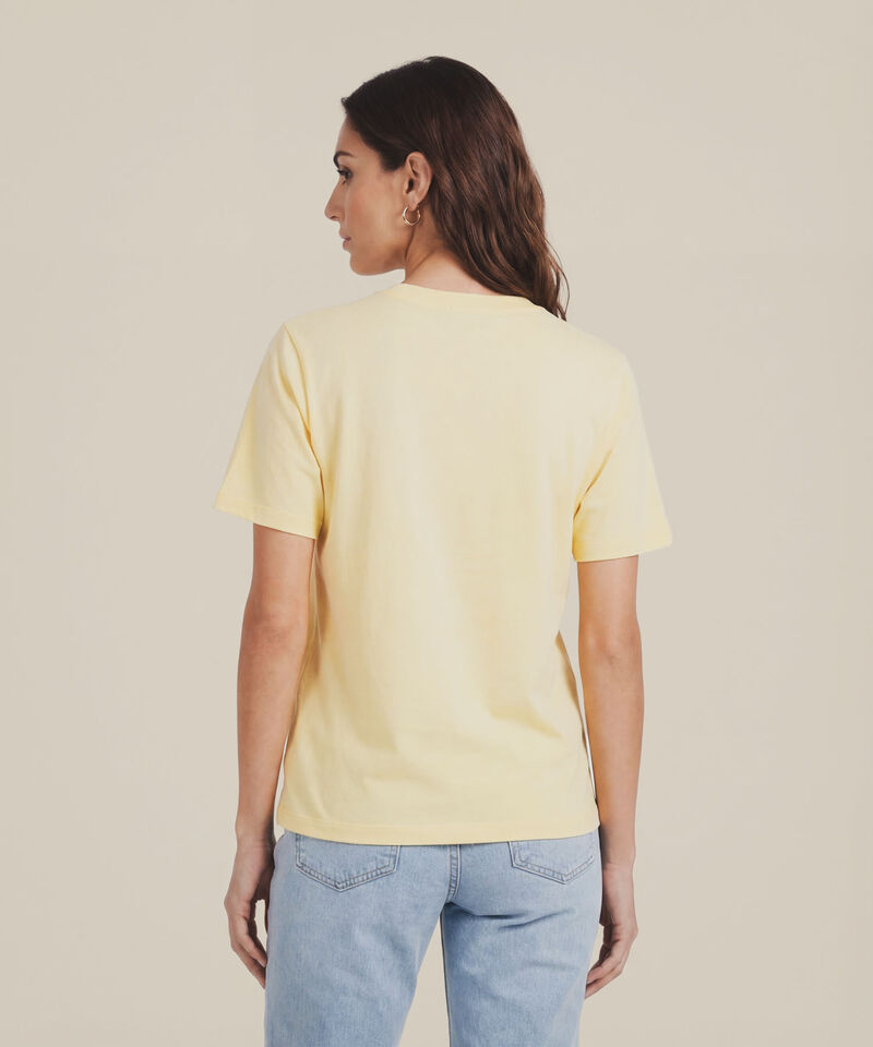 Camiseta Estempada Cuello Redondo Para Mujer