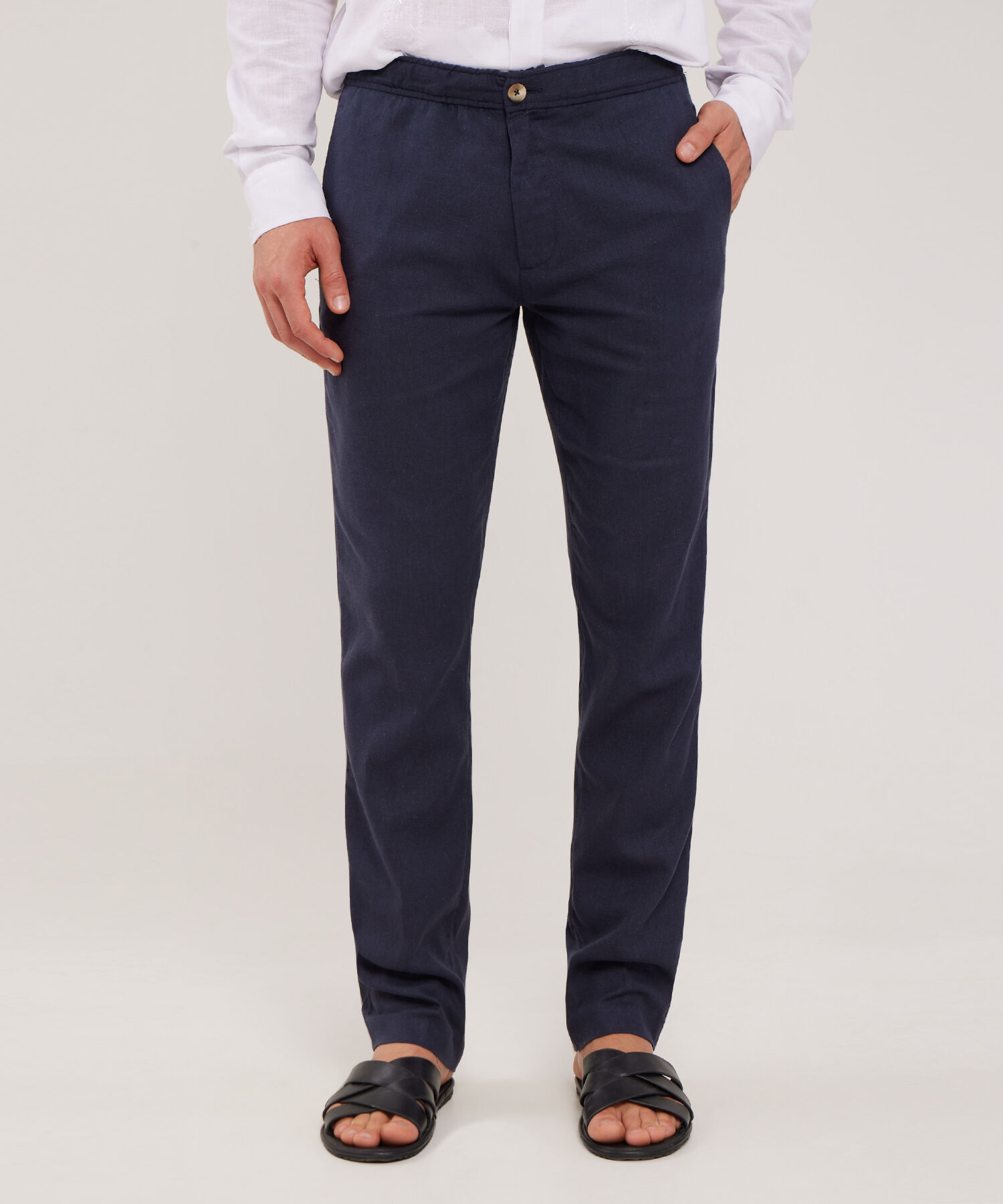 Pantalón Tipo Chino En Lino