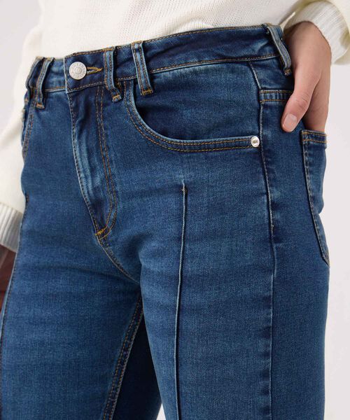 Jean flare con detalle lineal  image number null