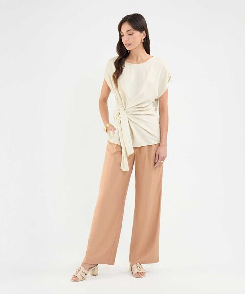 Blusa Estampada con Anudado image number null