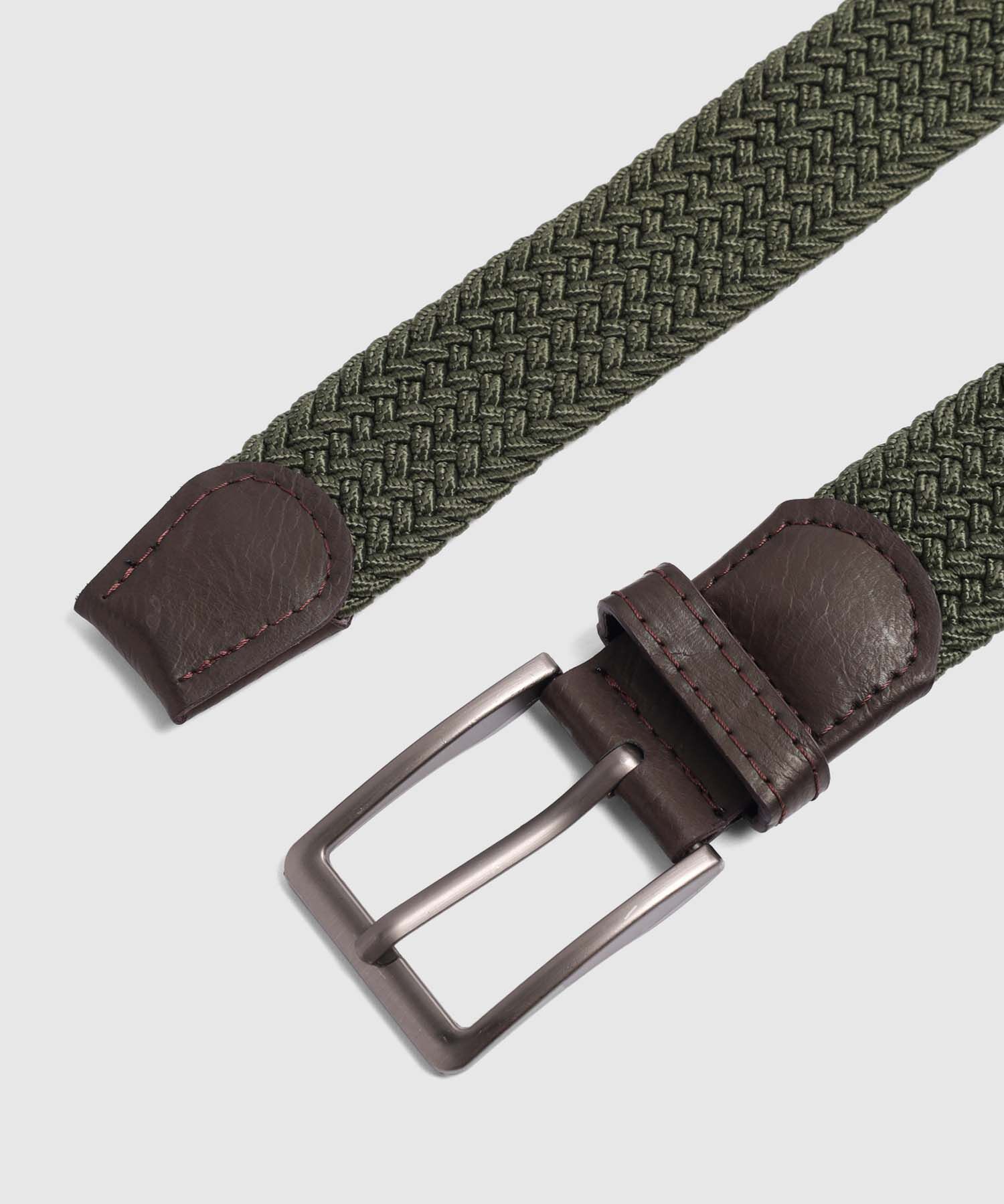 Cintur&oacute;n Trenzado El&aacute;stico Casual Para Hombre