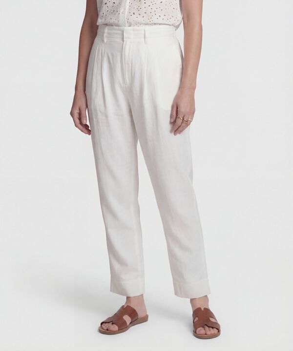 Pantal&oacute;n Cl&aacute;sico Con Pinzas Para Mujer image number null