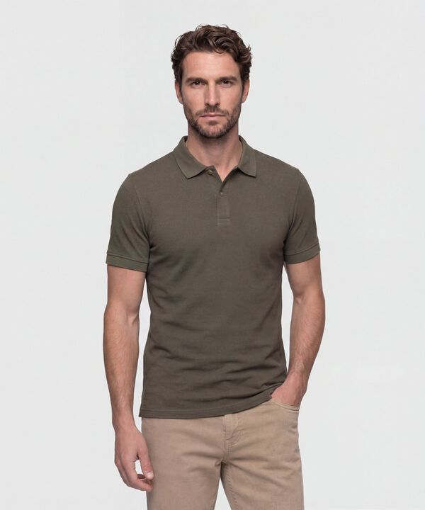 Polo Unicolor Texturizada  image number null