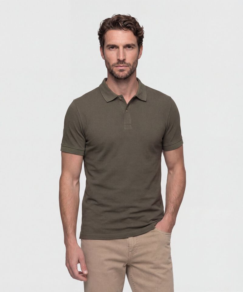 Polo Unicolor Texturizada 