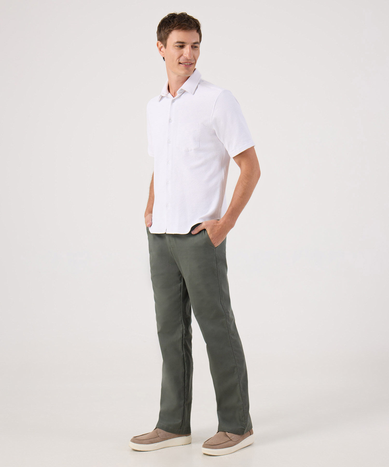 Camisa Texturizada Con Bolsillo