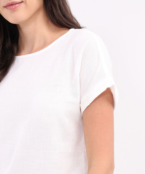 Blusa Manga Corta Unicolor image number null