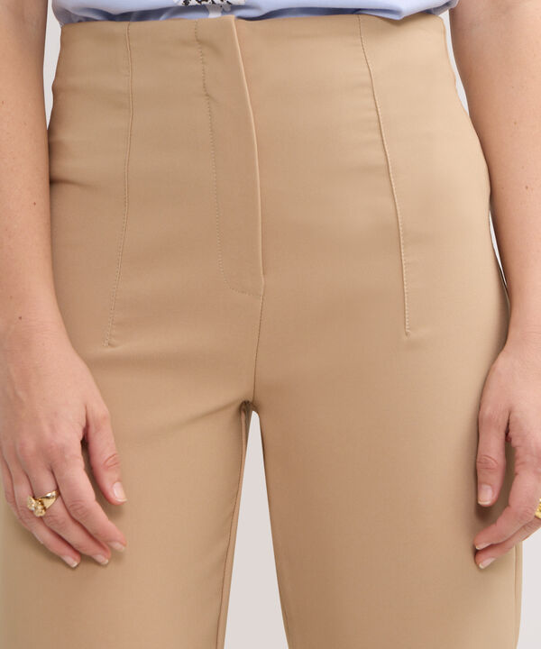 Pantalon Tiro Alto Unicolor