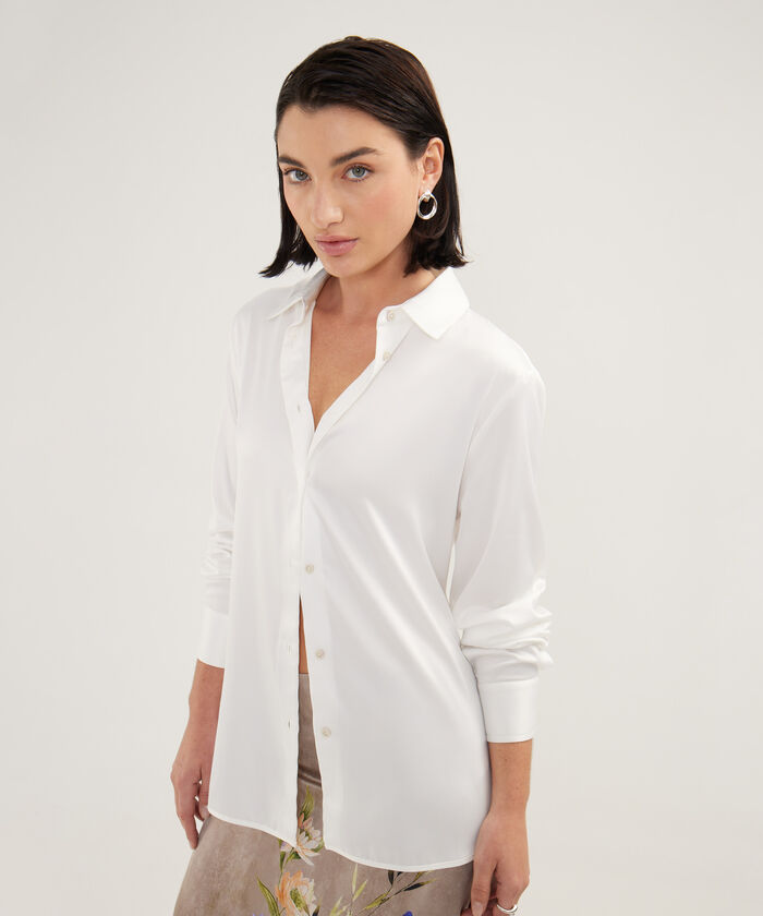 Camisa Manga Larga En Satin