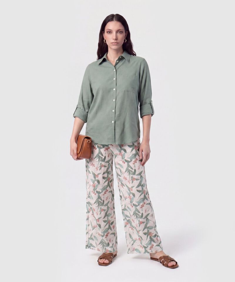 Pantal&oacute;n Fluido con Estampado Para Mujer